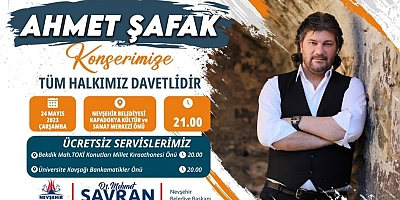 Ahmet Şafak Konseri Yarın Akşam..