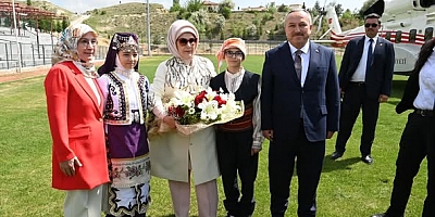 CUMHURBAŞKANI EŞİ ERDOĞAN KAPADOKYA'DA..
