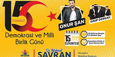 Nevşehir Belediyesi 'nden 15 Temmuz Demokrasi Zaferi Konseri..