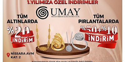 UMAY MÜCEVHERAT'TAN 1 'NCİ YILA ÖZEL..
